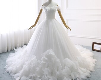 Feather Wedding Dress